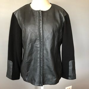 Leather and Knit Jacket